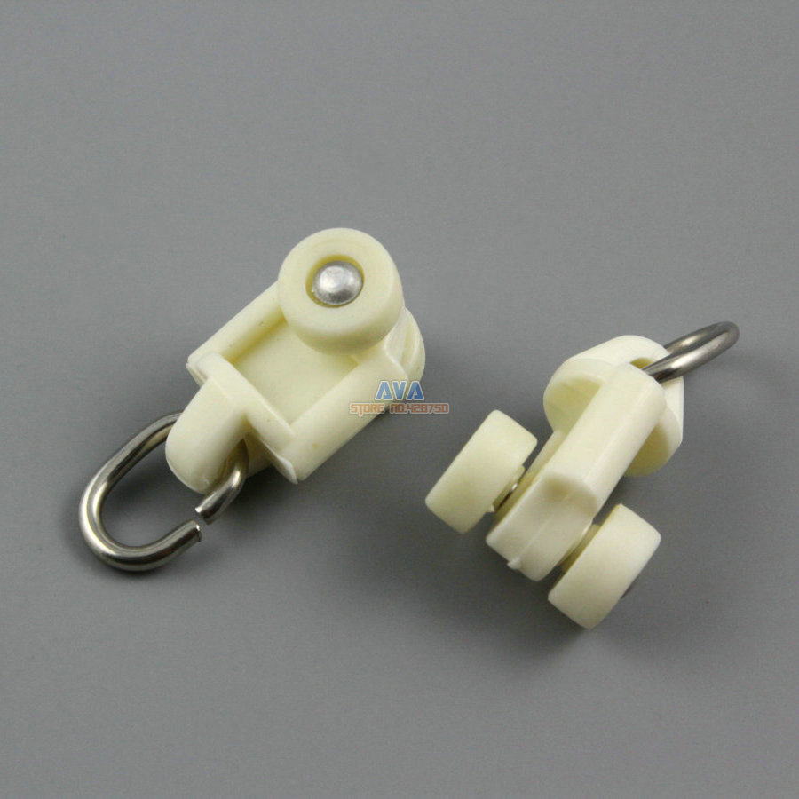 100 Pieces Curtain Track Roller Curtain Track Slide Gliders 15x30mm