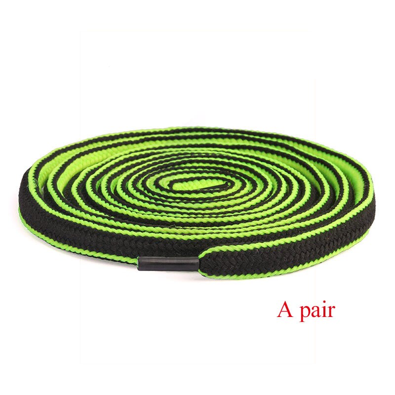 1 Pair Semi-circular Shoelaces Top Polyester Color Match Classic Shoelace For Sneakers Sports Shoes String 130 cm: fluorescent green