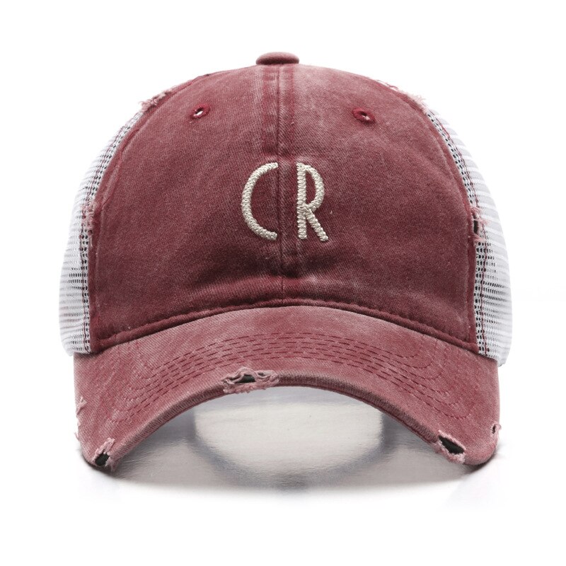Casquette de Baseball pour hommes et femmes, chapeau d'été unisexe avec lettres, broderie d'ombre, trou rétro, maille respirante, pour l'extérieur, A127