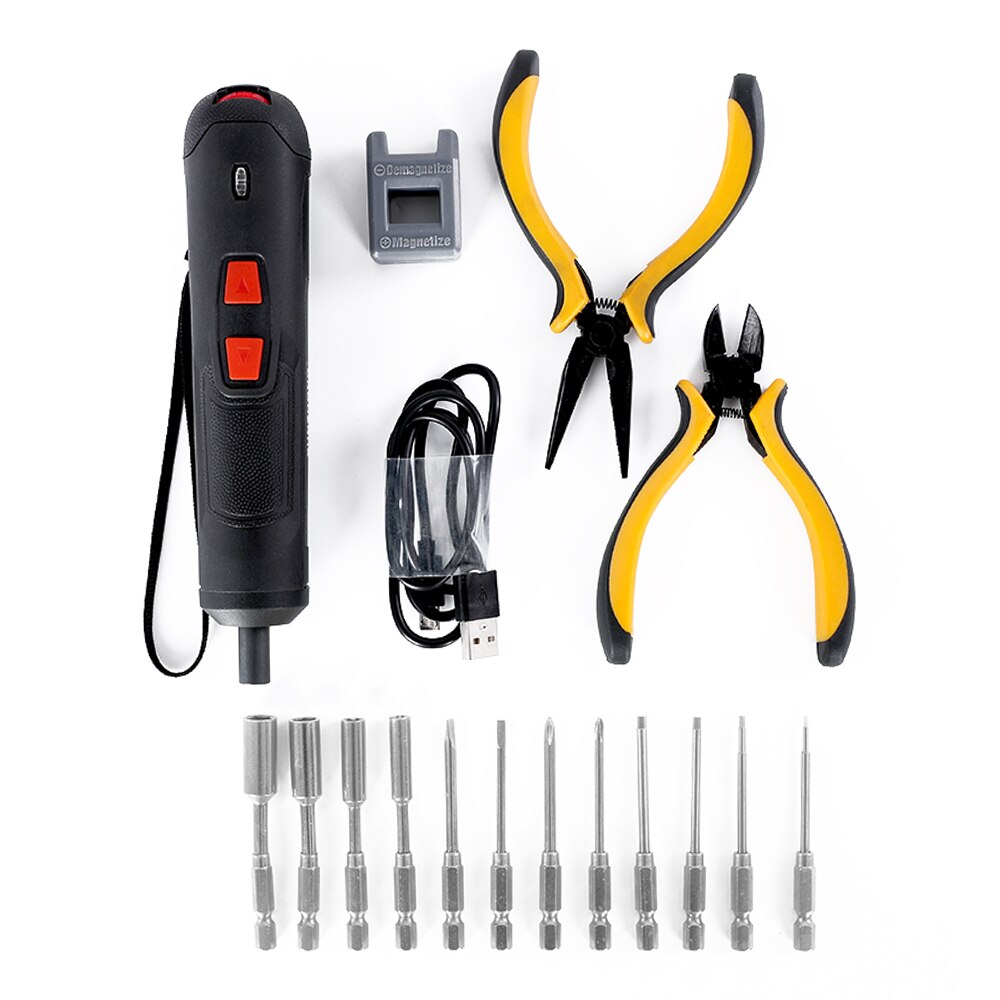 Portable Electric Screwdriver Six Gear Adjustable Torque Rechargeable Electric Screw Driver Set