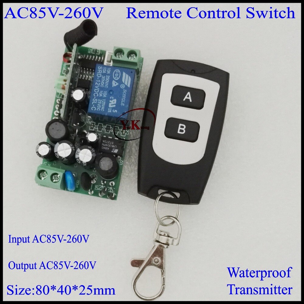 AC110V Remote Control Switch AC120V AC220V AC240V Wireless Remote Control Switch Waterproof Remote Control 315 433 Input Output