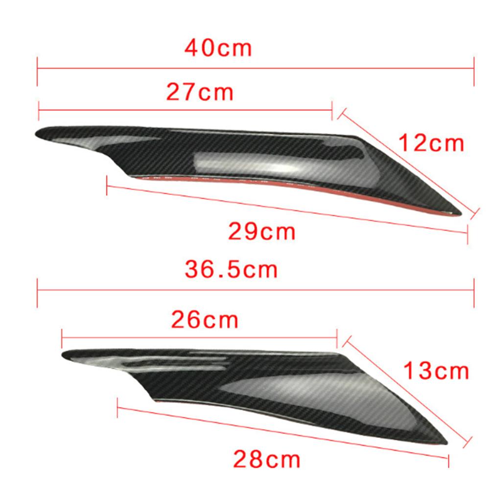 4PCS Universal Car Front Deflector Spoiler Splitter Diffuser Bumper Canard Lip Body Shovels Carbon Fiber Bumper Splitters