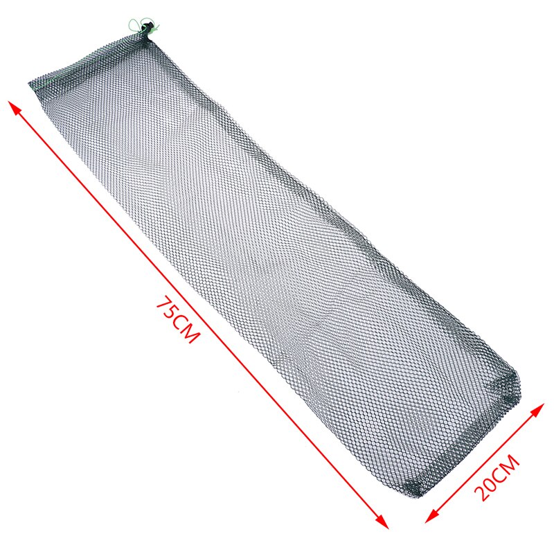 20 x 75cm nylon karppåse fiskhållare nät fiskkorg fiskeredskap bur