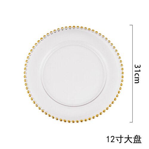 Christmas Dinning Black Plate Set Luxury Ceramic Large Dinner Plate Sets Glass Nordic Conjunto De Pratos Breakfast Set DL60PZ: 12 inches plate
