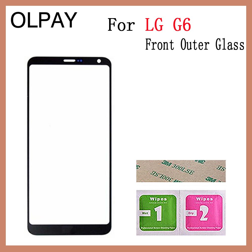 5.7" inch Touch Panel Glass For LG G6 H870DS H870 H871 LCD Front Screen Outer Glass Lens Replacement Repair Parts: Black No Tools