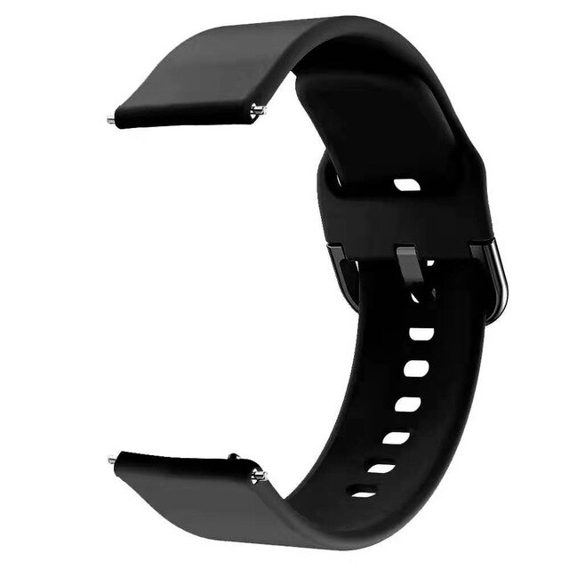 Urremme 20mm til samsung galaxy watch active 2 silikone sport armbånd urremme til samsung active 2 urremme 1:1: Sort 2