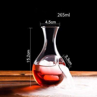 Botella de vino de cristal japonés, Sake, jarra de hielo de vidrio, botella de Sake, nido de hámster, contenedor de vino, sala de refrigeración, dispensador de vino, decantador: 265ML