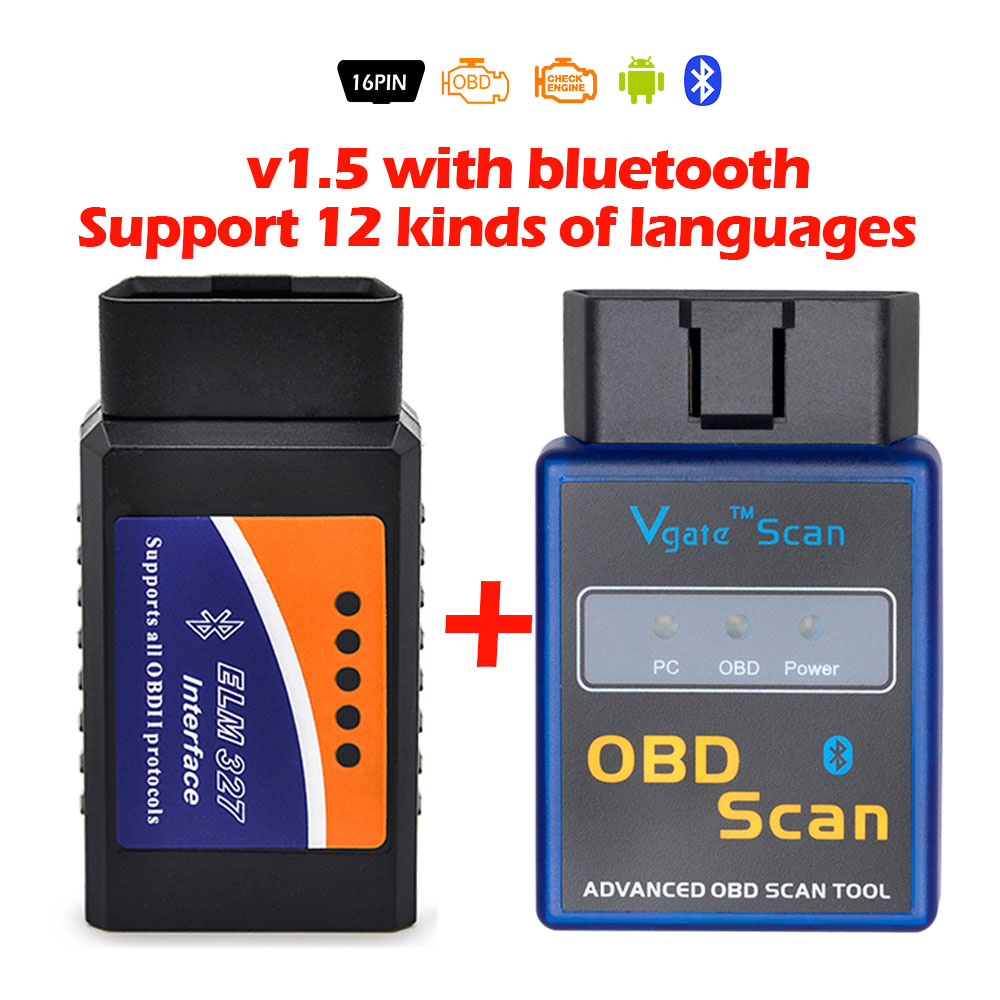 elm327 V1.5 obd2 Bluetooth OBD2 outil de diagnostic automatique ELM 327 v 1.5 mieux que elm327 v2.1 lecteur de code parter: best parter