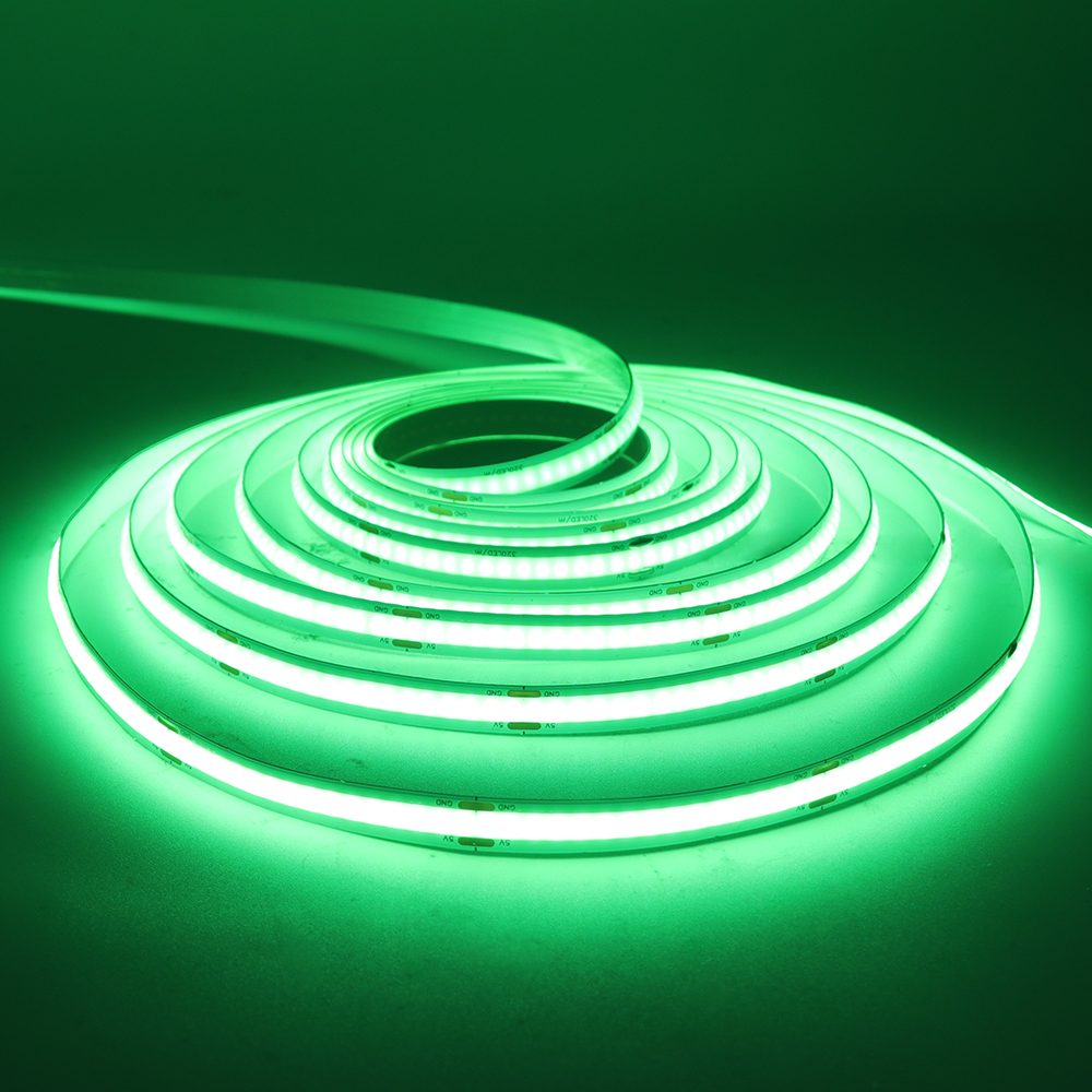 Tira de luces LED COB para iluminación trasera de TV, cinta Flexible de 5V CC, USB, 320LED/M, Blanco/azul hielo/rosa/amarillo/rosa/rojo/verde, lámpara de noche