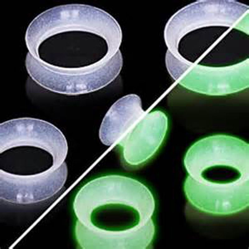 Siliconen Oordopjes en Tunnels Piercing Glow in The Dark Oor Meters Expanders Body Sieraden Piercing