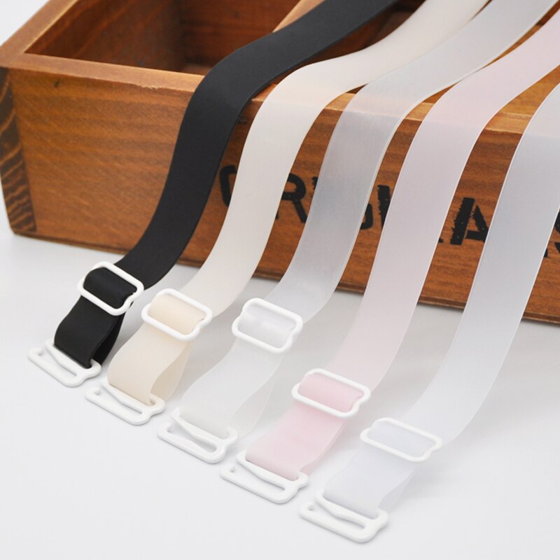 Women 1.8cm Wide Backless Clear Bra Straps Non Slip Transparent Bra Strap Adjustable Bra Extender Accessories