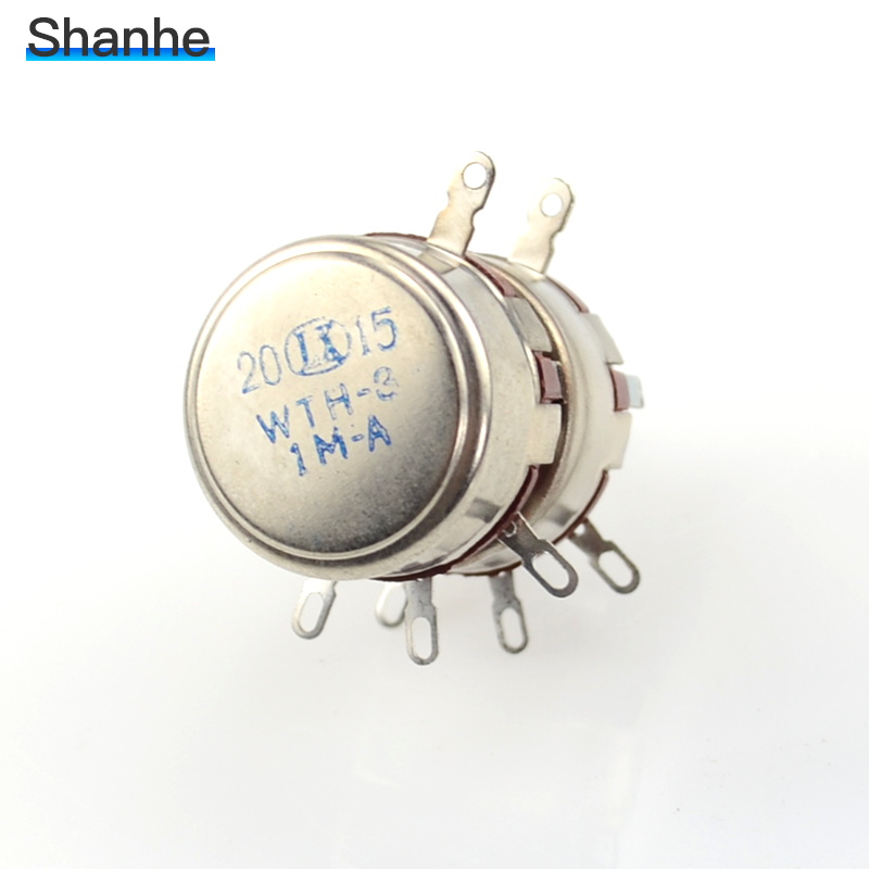 Potenciômetro duplo de 2 camadas, 2w, 4k7, 10k, 100k, 220k, 470k, 1m