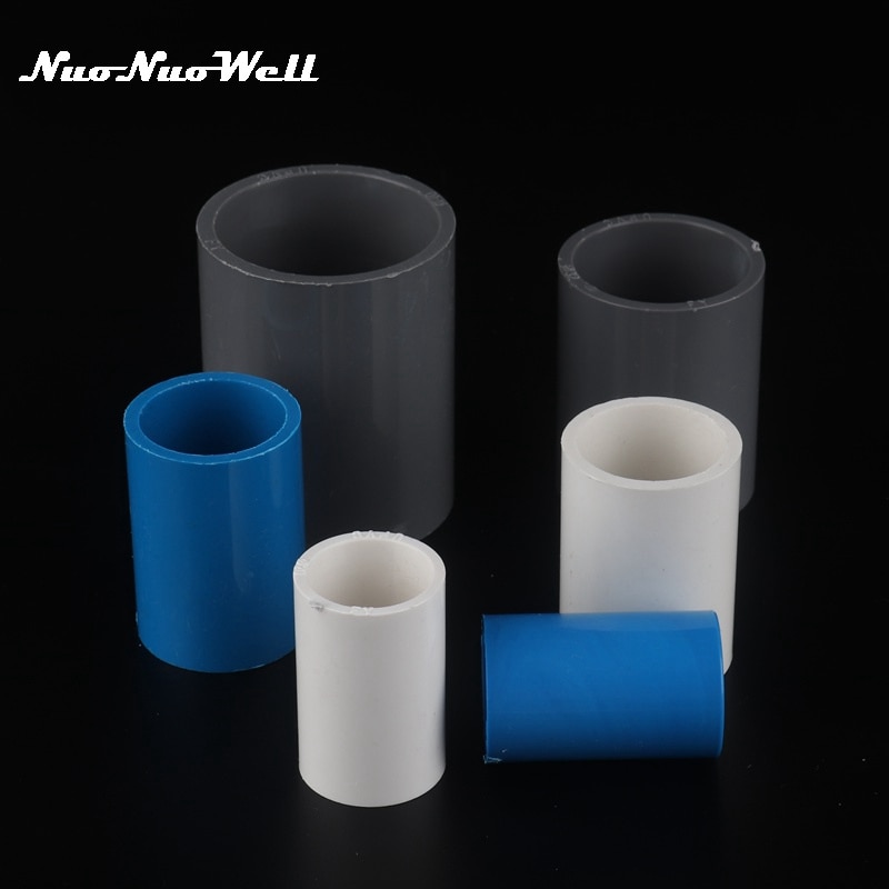 2 piezas de conector recto de PVC NuoNuoWell 20 25 32 40mm juntas de tubería de riego de jardín de agua para acuario