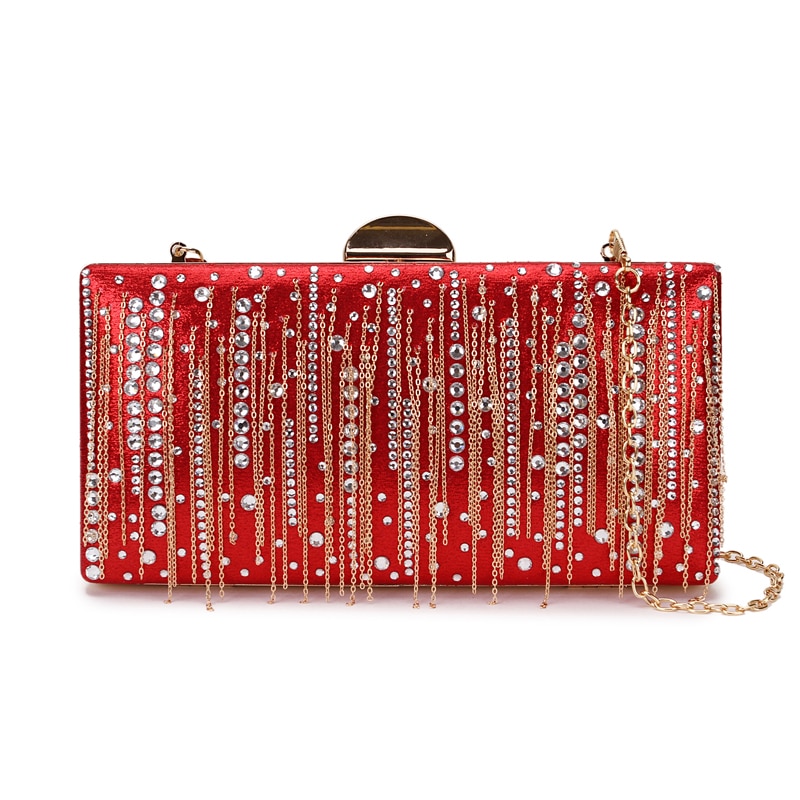 Luxus Quaste Diamant Pu Frauen Party Abend Tasche Kupplung Tasche Schulter Tasche Crossbody Mini Tasche Weibliche Handtasche Geldbörse