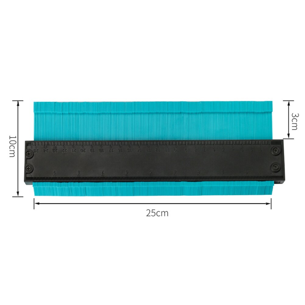 Plastprofil kopi konturmålere flisebelægning laminat standard træmarkeringsværktøj bærbart mål nøjagtigt værktøj: Blå c