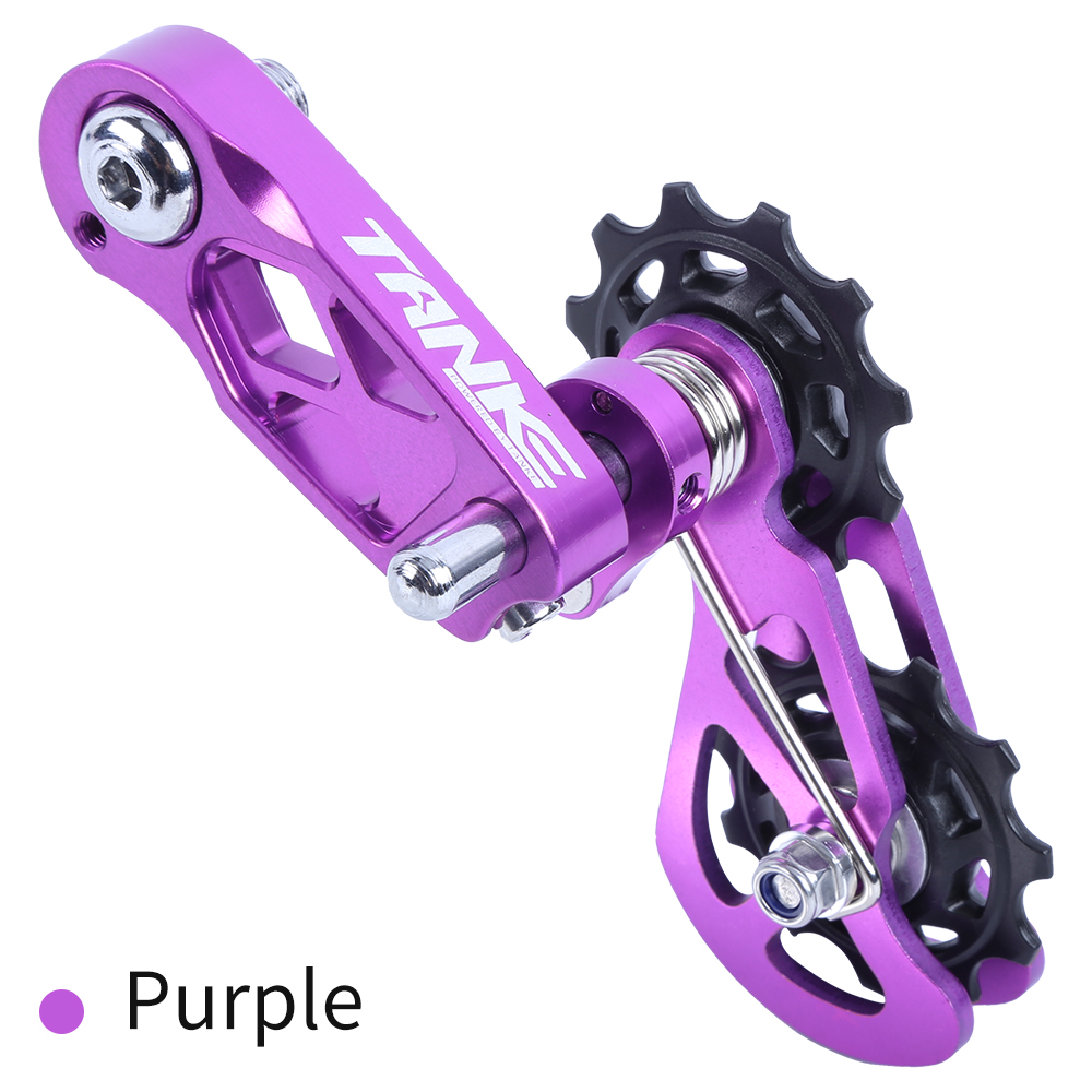 TANKE MTB Schmutz springen Single Geschwindigkeit Mountainbike Kettenspanner XC DJ bin DH Kettenführung Fahrradzubehör CNC-Bearbeitungsscheibe: Weiß