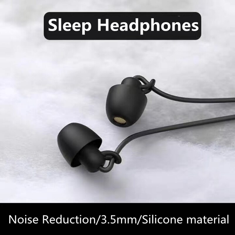 Fgclsy 3.5mm weiche silikon-in-ear-kopfhörer mit geräuschunterdrückung, kabel und mikrofon für freizeit und schlaf, kompatibel mit xiaomi und huawei