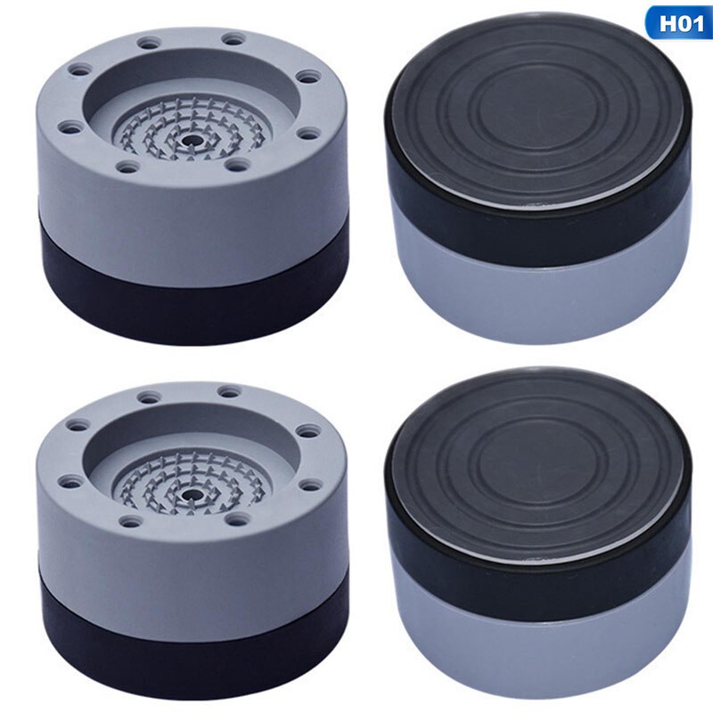 4 stk vaskemaskine universal faste gummifødder anti vibrations fødder puder vaskemaskine fødder faste puder vask: H01
