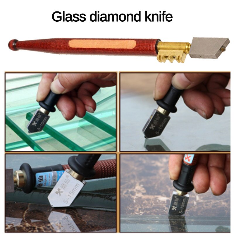 1 Stuk Van Verbeterde Diamond Glass Cutter 2-19Mm 175Mm Hardmetalen Legering Glassnijder Manual Tool glassnijder