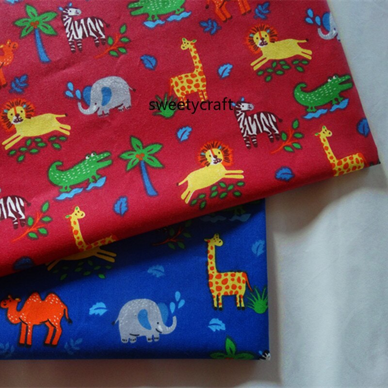 160 x 50cm cartoon dieren bedrukte katoenen stof diy tissue patchwork telas naaien baby speelgoed beddengoed quilt tecido de doek tilda