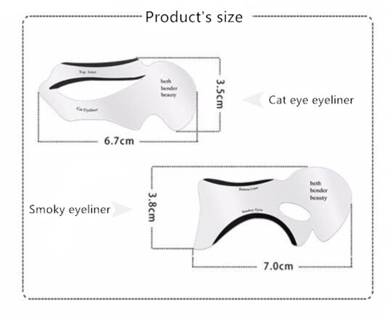 10 stk eyeliner skabelon kit model til øjenbryn guide skabelon skabelon maquiagem øjenskygge rammer kort makeup øjenbryn værktøjer