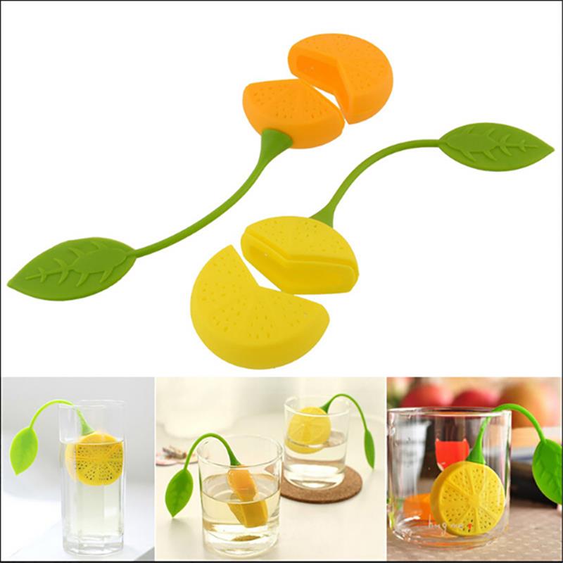 10PCS Lovely Lemon Shape Tea Infuser Reuseable Food Grade Silicone Tea Leaf Bag Holder Tea Coffee Punch Filter Fruit Tea Infuser