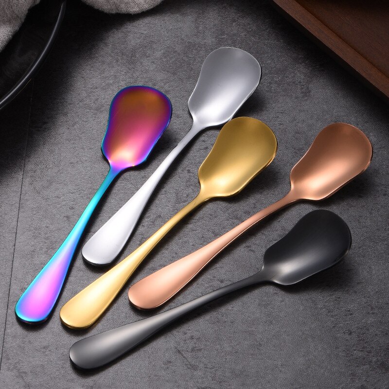 Shell Shape Stainless Steel Spoon Teaspoons Coffee Spoons Ice Cream Sugar Dessert Spoons Tableware Kitchen Accessories