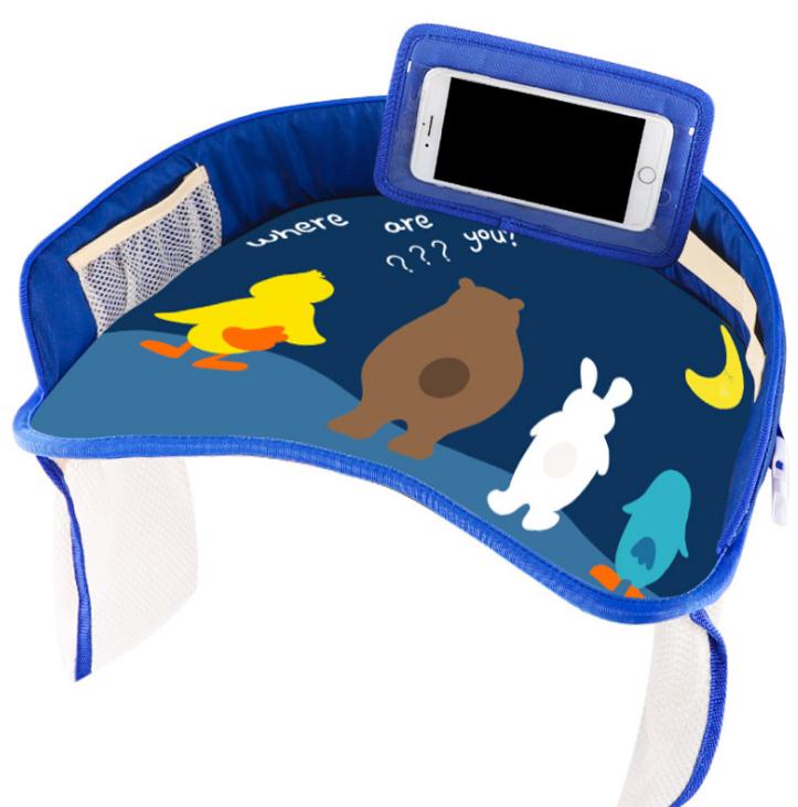 Bærbart bilsæde til børn bord mad drikke bord bakke baby bil sikkerhedssæde bakke vandtæt klapvogn holder børn bil tilbehør: D
