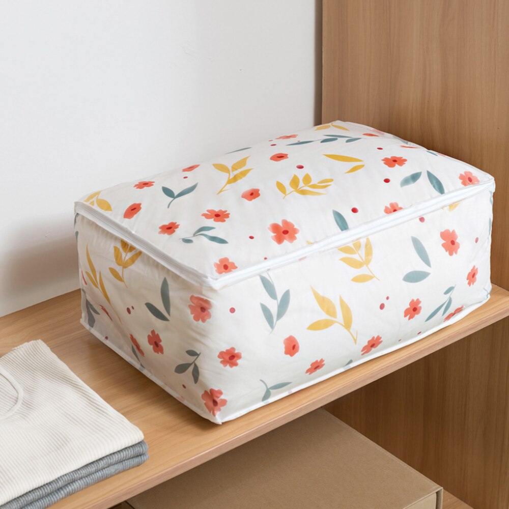 Foldbar quilt opbevaringspose støvtæt skab arrangør stor kapacitet rejse bagage til pude dynetæppe tøj organisering