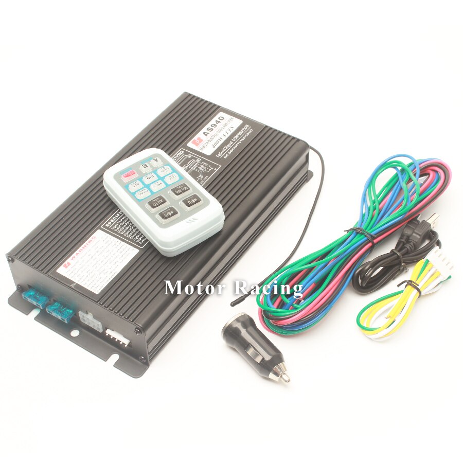 Black Super Loud Multi-tone 8 Sound Claxon Horn 400W 12V Police Siren Wireless Remote Control Warning Alarm For Car Truck Boat