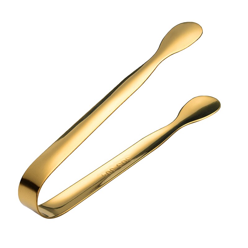 Stainless Steel Ice Tongs Gold Sugar Ice Cube Tongs Bread Food BBQ Clip Barbecue Clip Ice Clamp Tool Bar Kitchen Accessories: Golden