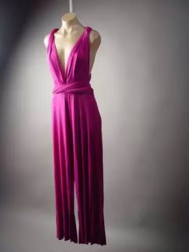 Multiway Convertible Jumpsuit Formal Multi Wrap Wedding Dress Cocktail Floor Jumpsuits Navy Blue Bridesmaid Infinity Jumpsuit