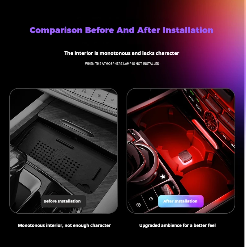 Mini universal usb bil interiør omgivelseslys led signallys bil leselys dekorasjoner bil interiør tilbehør lys