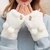 Niedlichen Kaninchen freundlicher kippen Handschuhe Plüsch Finger Handschuhe Berührt Bildschirm Flauschigen Mädchen Handschuhe Winter Warme Handschuhe Weiche Verdicken: D