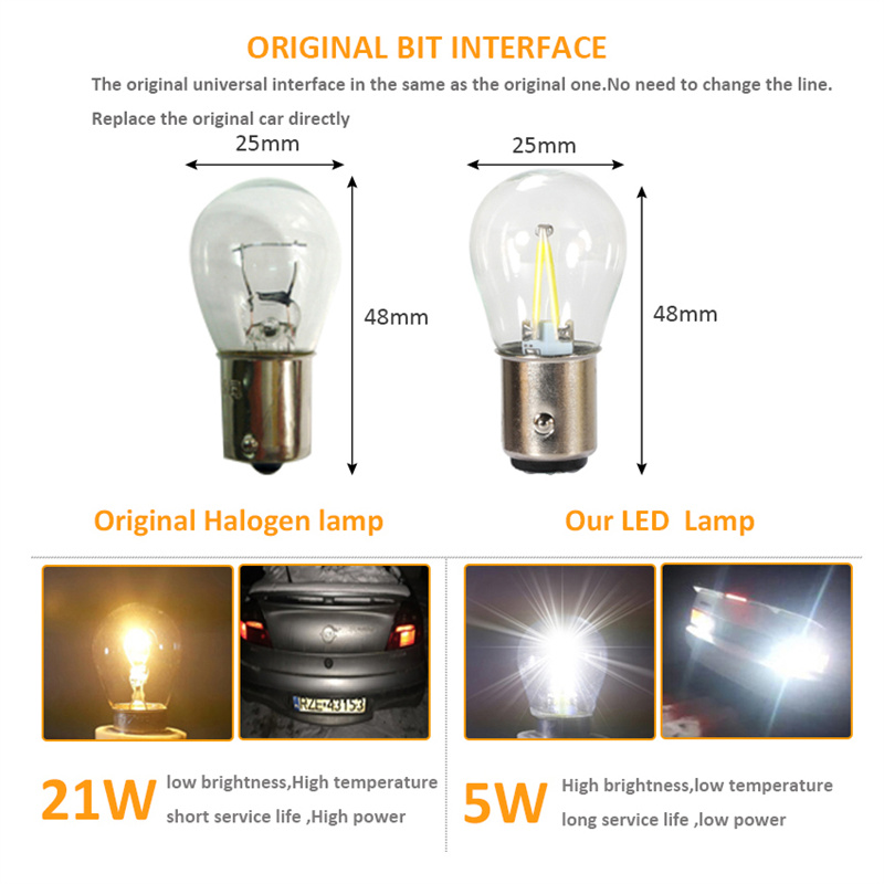 1 Uds 1157 BAY15D bombilla de luces de freno led superbrillante p21/5w bombillas led para coche fuente de luz automática amarillo rojo blanco 12v