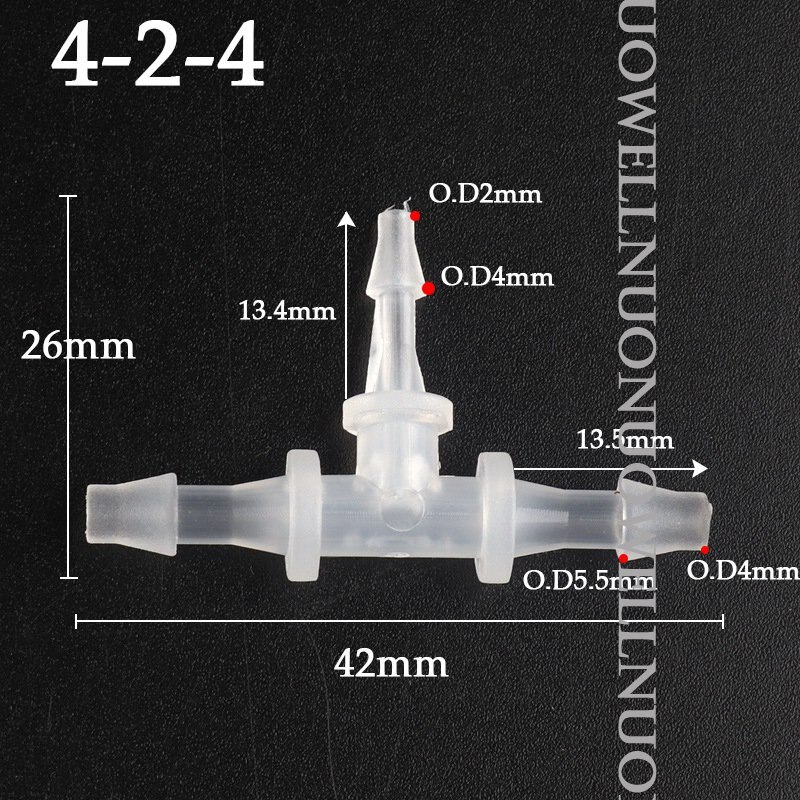 Conector de mangueira de água pp, conector redutor de plástico, conectores t para aquário, tanque de peixes, tubulação de água, junta de cano de escape de pagode, 10 peças: Grey