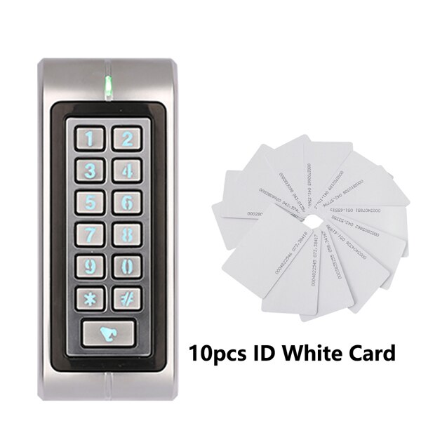Metall Wasserdichte IP65 125KHZ Rfid allein Tastenfeld 1000 Benutzer 13,56 MHZ IC Karte Tür Zugriff Kontrolle System RT370: Ich würde Ausführung 10 Karten