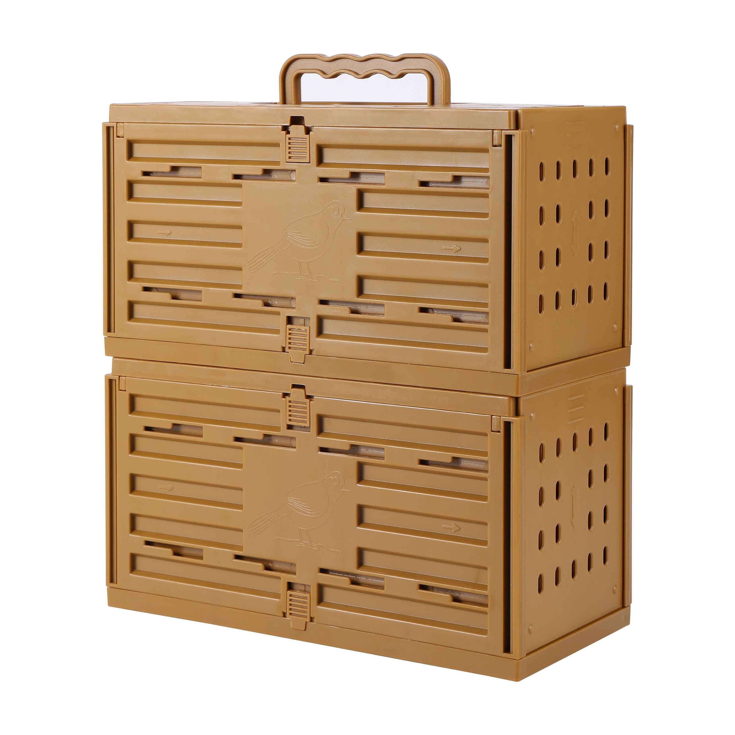 Cage à oiseaux en plastique Portable expédition express perroquet perruche Cage à oiseaux maison d&#39;oiseau animalerie affichage stockage oiseaux Cage fournitures pour oiseaux