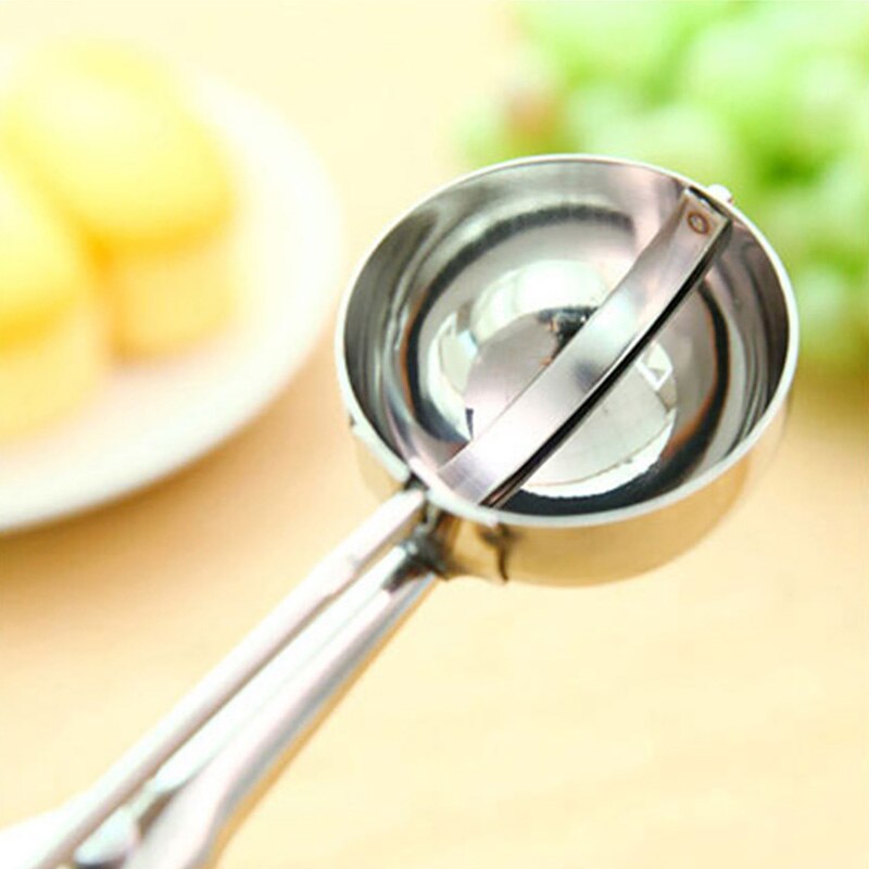 Ice Cream Scoop Stainless Steel Mash Potato Scoop Ice Ball Yogurt Watermelon Non-stick Spoon Kitchen Accessories Tools 3 Size
