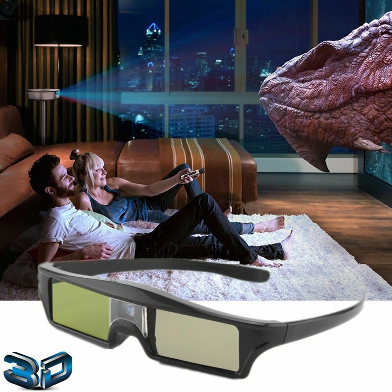 Oplaadbare actieve sluiter 3d glazen voor optoma benq acer sony all dlp projector