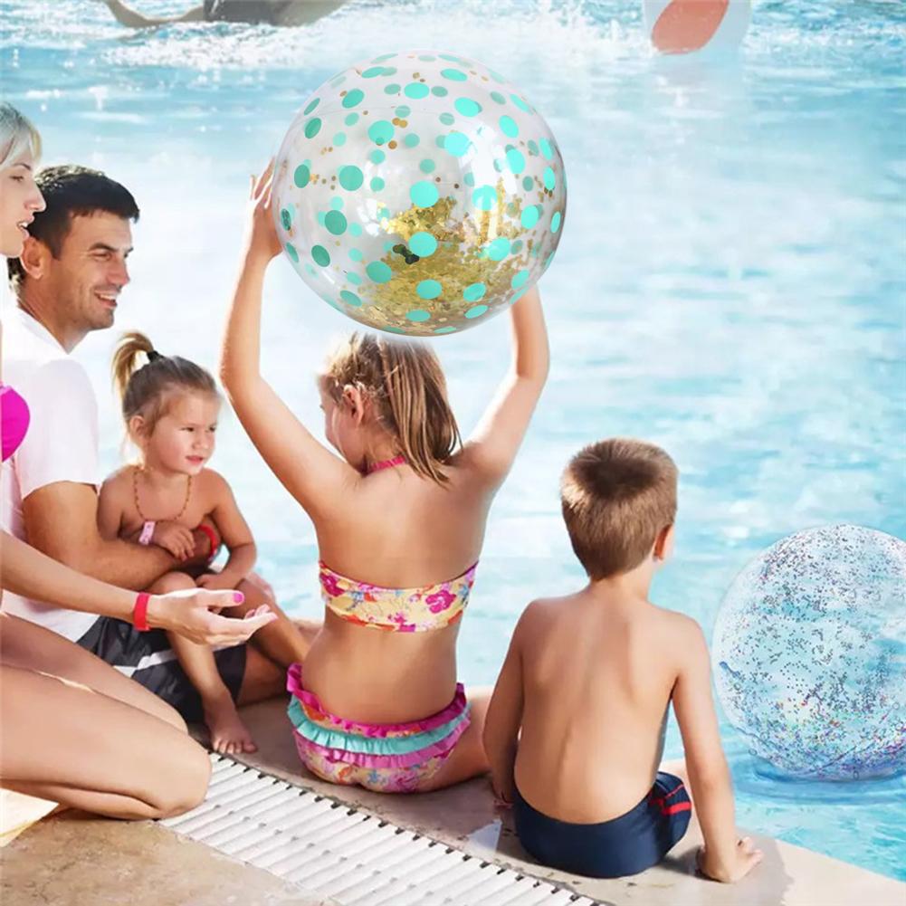 Water Ballonnen Opblaasbare Sequin Beach Bal Transparante PVC Kids Volwassenen Water Games Zomer Speelgoed Waterballon