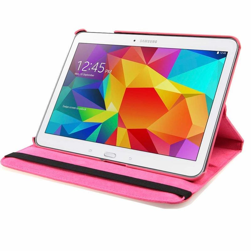 360 Degree Rotating PU Leather Flip Cover Case For Samsung Galaxy Tab 4 10.1 SM-T530 T531 T535 10.1inch Tablet Smart Stand Cover