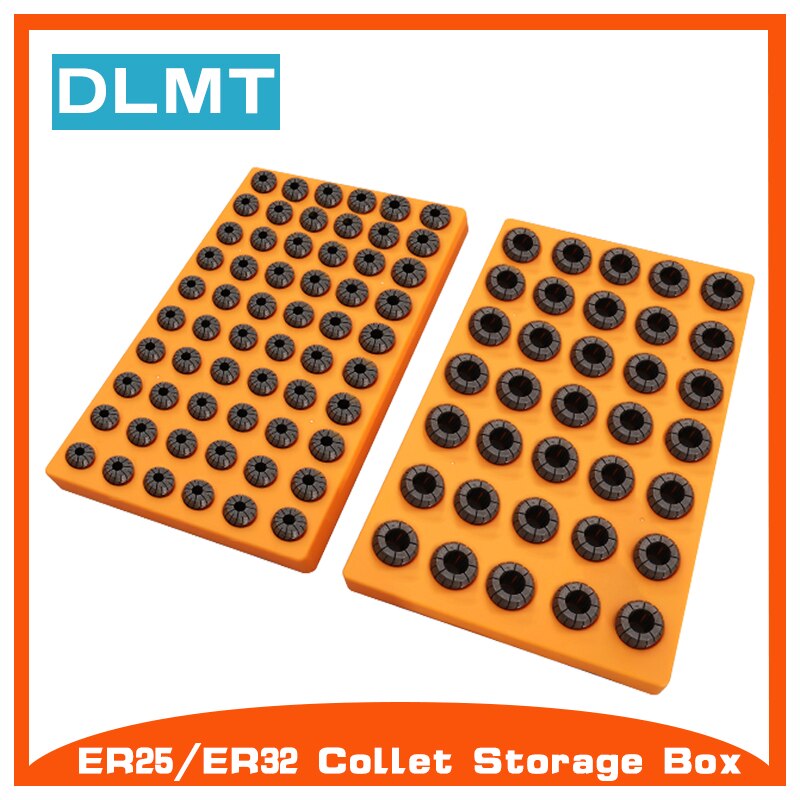 ER collet storage box 60-hole ER25 and 35-hole ER32 collet plastic finishing rack special for CNC machining center