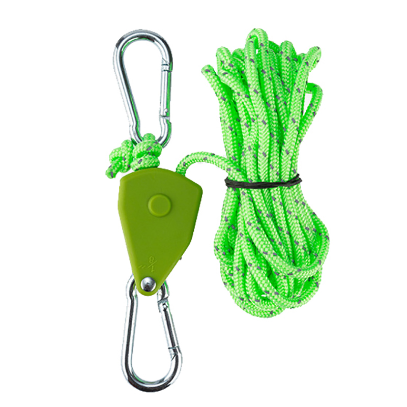 Verstelbare Katrolhaak Camping Tent Vastbinden Touw Spanner Ratel Hangers Luifel Touw Haak Luifel Gesp: Black