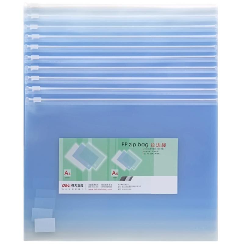 10pcs/lot File Folder A5/A4 PVC zipper bag waterproof document classified storage stationery file holder Office School