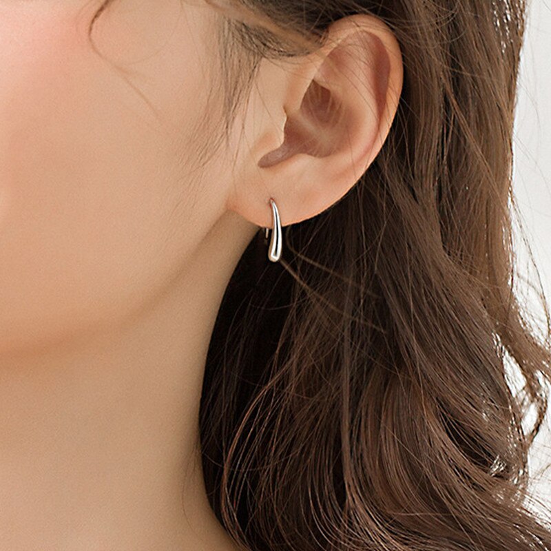 Personality Water Long Earrings Gold Color Small Cute Earring For Women Raindrop Dangle Earrings Jewelry Girl