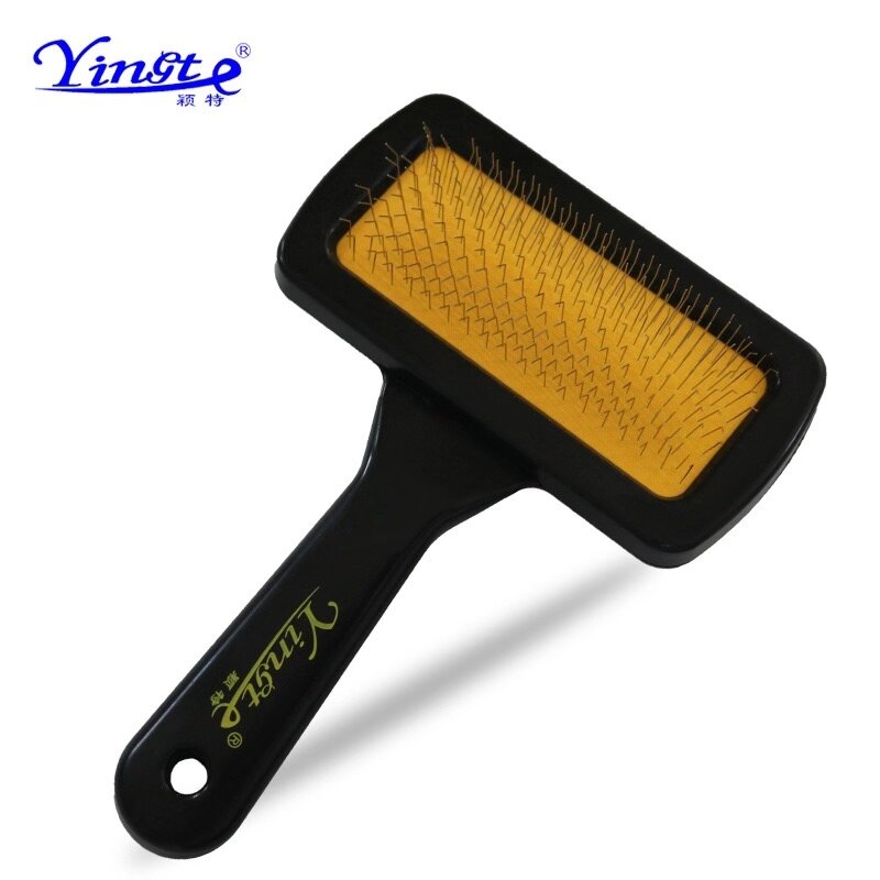 Peine multiusos para mascotas, peine para perros, gatos, mascotas, cepillos, cepillo para quitar el pelo, peine, herramientas de belleza para mascotas, productos de suministros para mascotas: Yellow