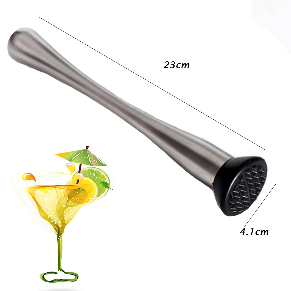 Sztabka ze stali nierdzewnej mikser ugniatacz koktajlowy Barware drink mojito DIY napój owocowy Muddler kruszony lód Barware narzędzie barowe: 23cm