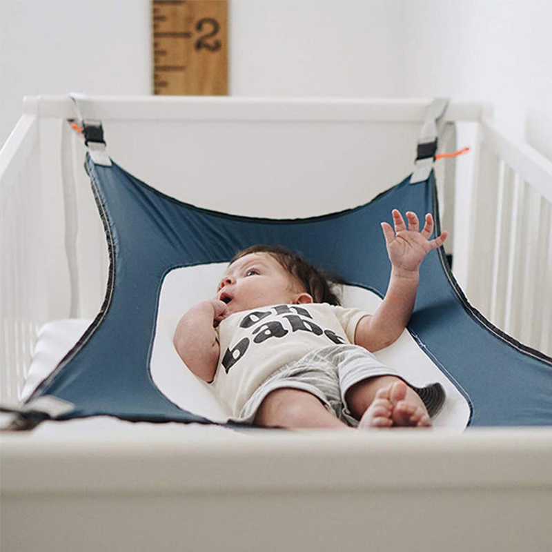Spædbarn baby hængekøje nyfødt barn soveseng sikker aftagelig barneseng tremmeseng gynge elastisk hængekøje justerbar net bærbar rejse