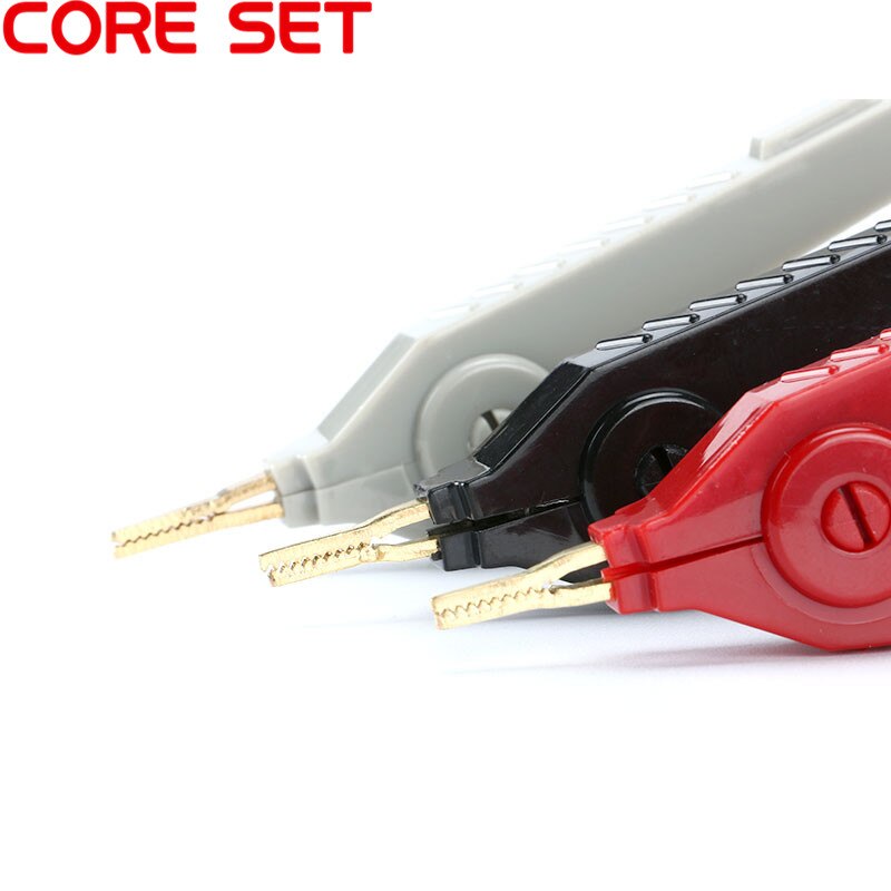 Pinza de cocodrilo de 90mm Kelvin, Clip de placa de oro de cobre, pinza de prueba LCR gris/negro/rojo para instrumentos de precisión, 1 ud.